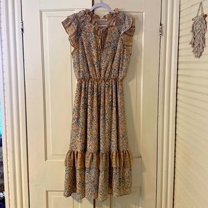 Beautiful Prairie Boho Hippie Dress Large